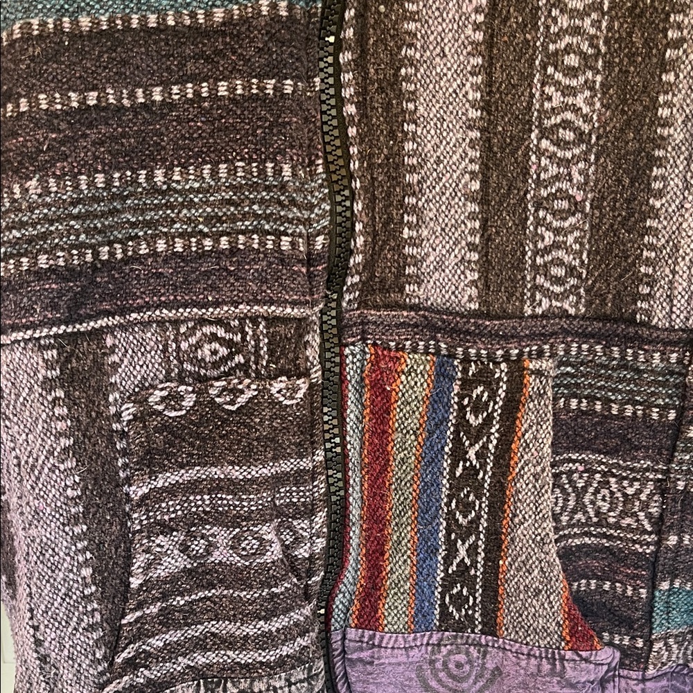 Multicolor Patchwork Utility Jacket - image 2